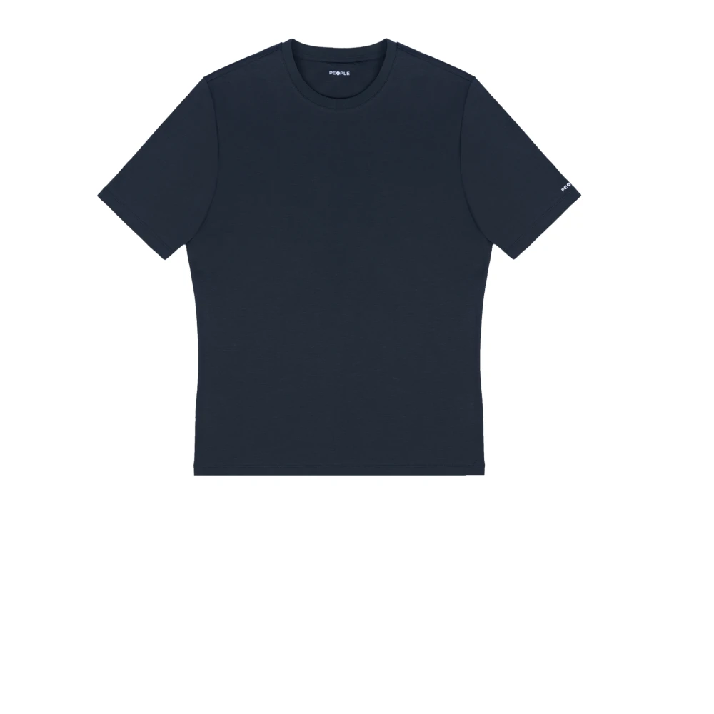 People of Shibuya Ultra-lichte katoenen T-shirt met reflecterend logo Blue Heren