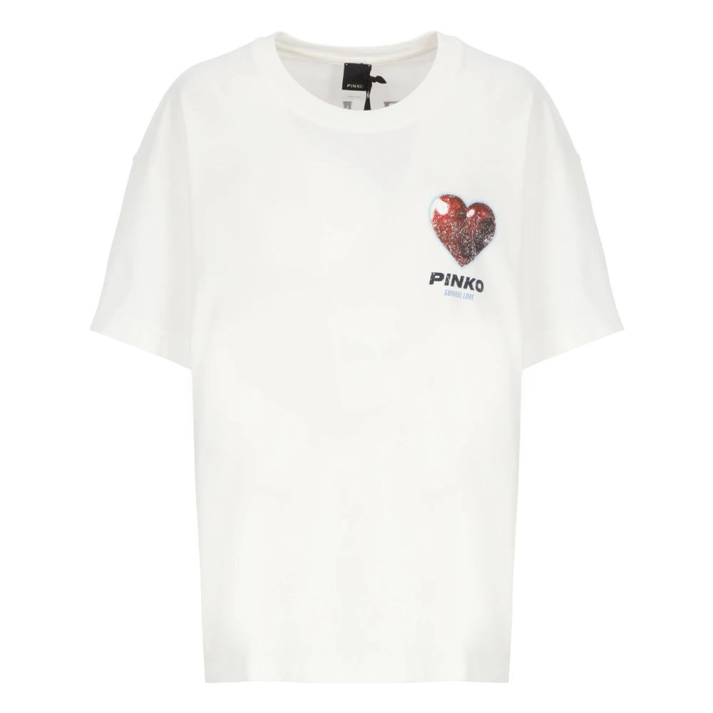 Pinko Women's White T-Shirts, M, Utile T-Shirt
