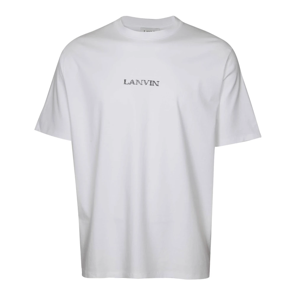 Lanvin Witte Katoenen Logo T-shirt White Dames