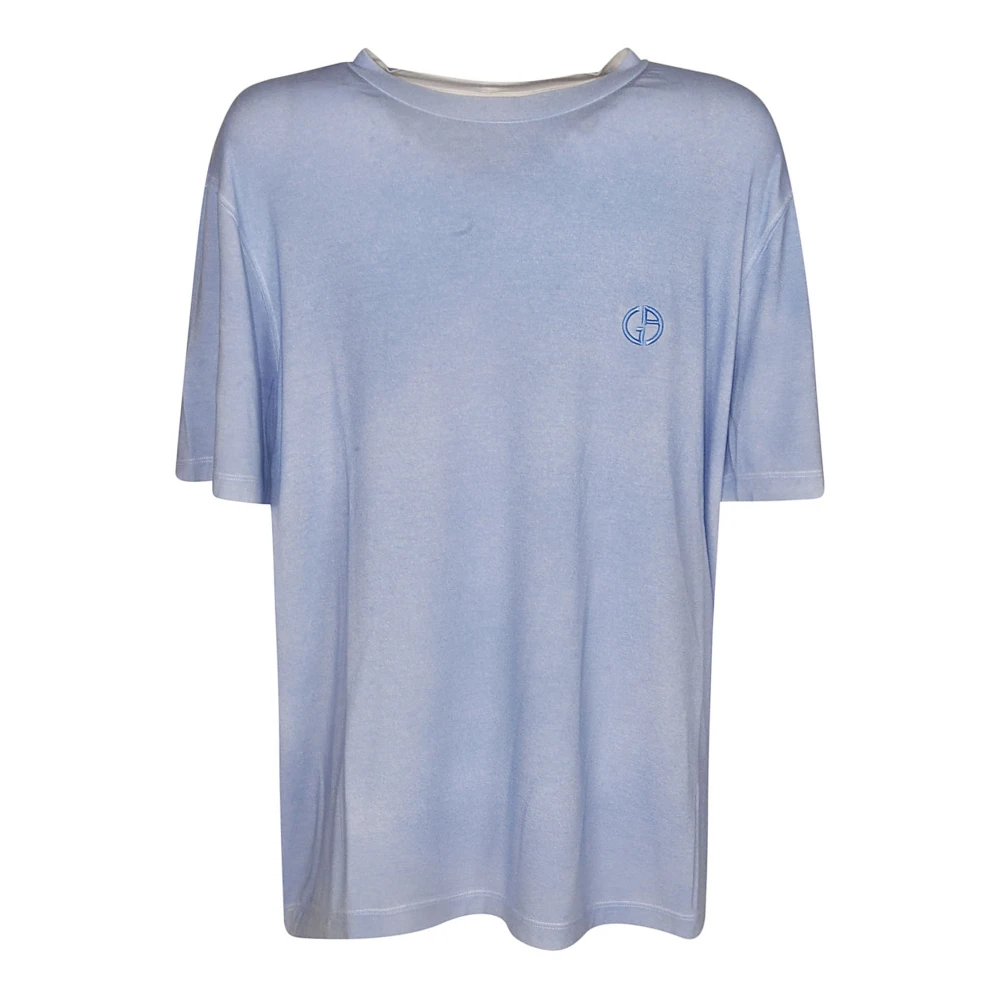 Giorgio Armani Stijlvolle T-shirts en Polos Blue Heren