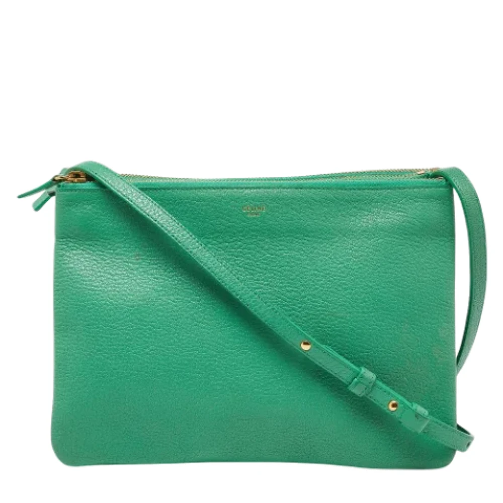 Celine Vintage Pre-owned Leather celine-bags Green Dames
