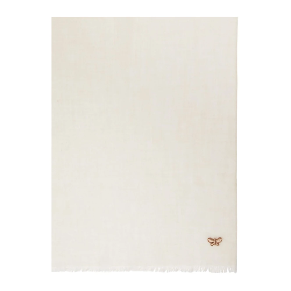 Max Mara Weekend Luxe wollen sjaal met vlinder motief Beige Dames