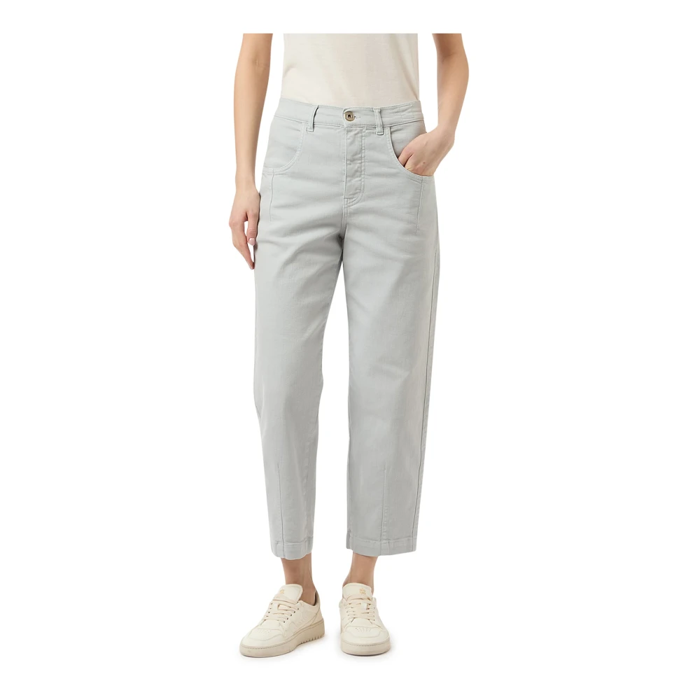Eleventy Women's Blue Pantalone Denim Pinces