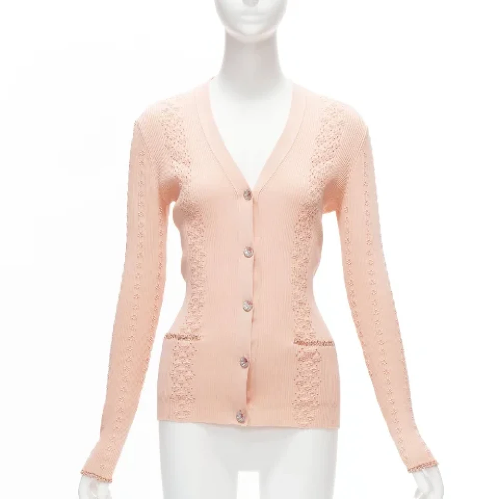 Pre-owned Rosa bomull Chanel Cardigan