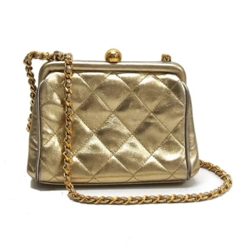 Chanel Vintage Pre-owned Fabric chanel-bags Yellow Dames