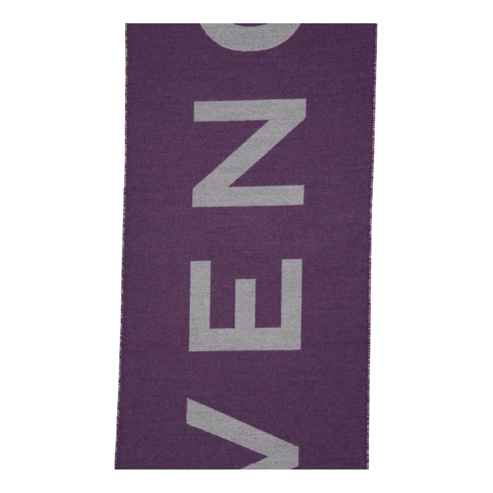 Givenchy Logo Wol Sjaal Mannen Italië Purple Dames