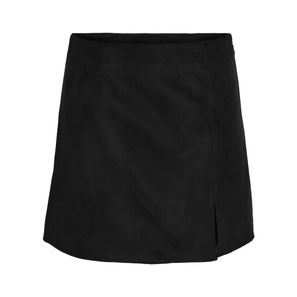 Noisy May Suède Hoge Taille Zwarte Rok Black Dames