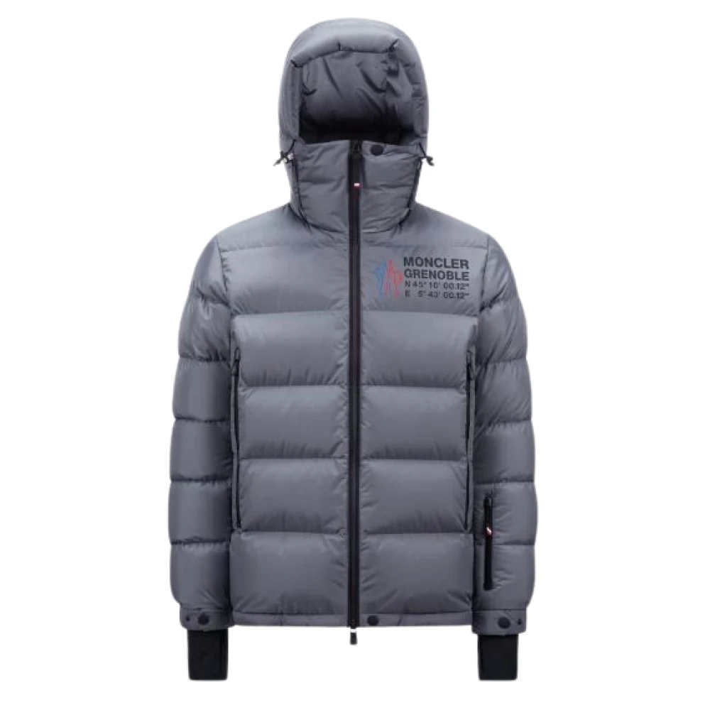 Moncler Grijze Technische Nylon Pufferjas Gray Heren