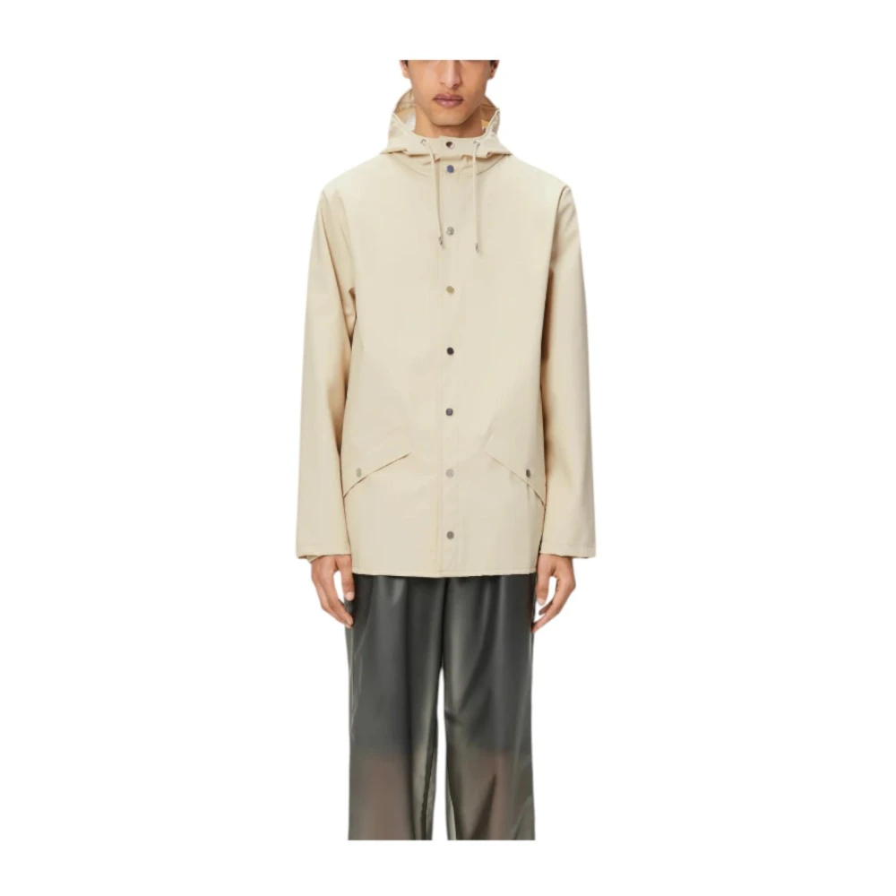 Rains Men's Brown Minimalist Waterproof Jacket - Rain Jackets - L - Jackets