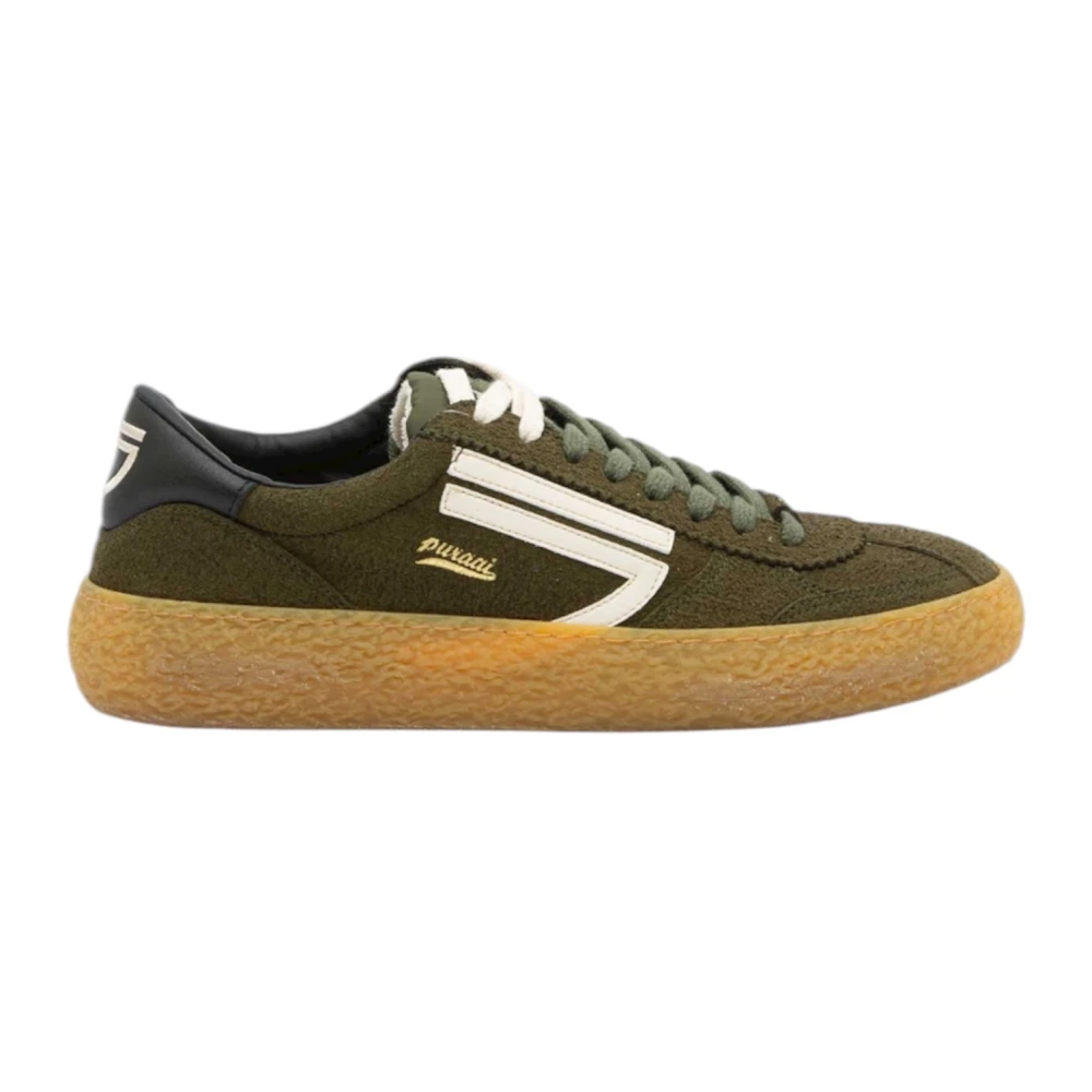 Puraai Vintage Sneaker Heren Schoenen Groen