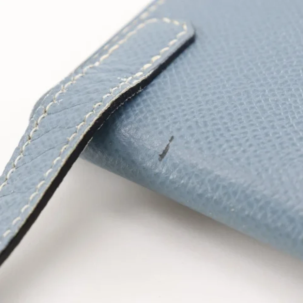 Hermès Vintage Pre-owned Leather crossbody-bags Blue Dames