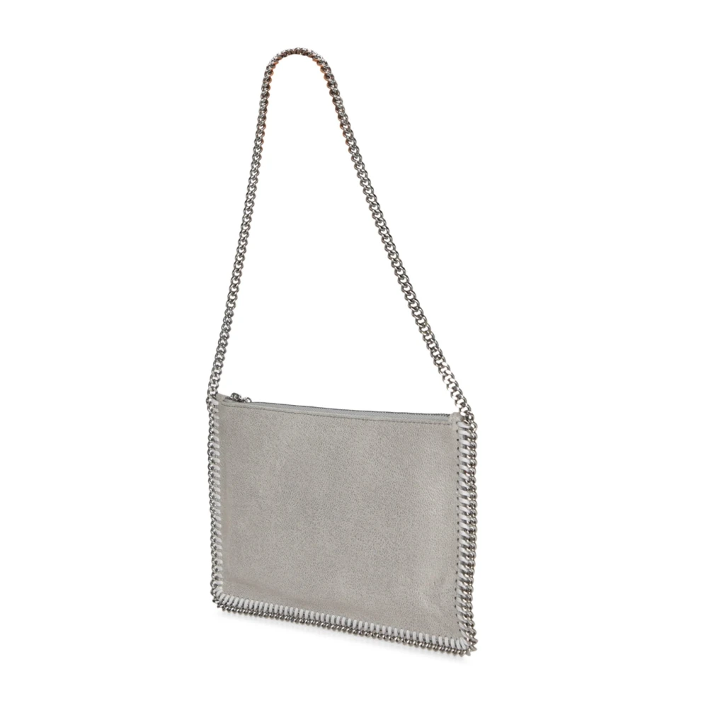 Stella Mccartney Glinsterende ketting schouderband tas Gray Dames