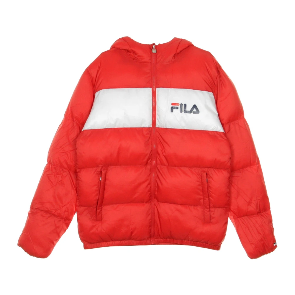 Fila Puff Heren Donsjack in Rood Wit Red Heren