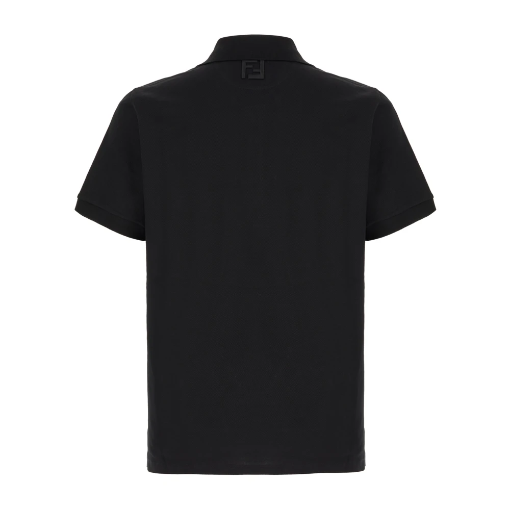 Fendi Klassiek Polo Shirt voor Mannen Black Heren