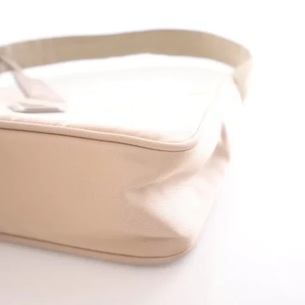 Prada Vintage Pre-owned Nylon handbags Beige Dames