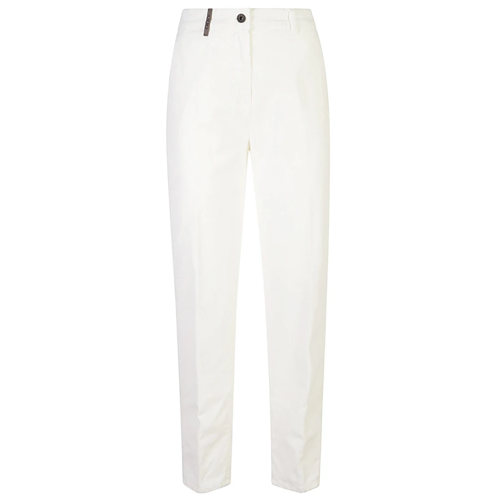 PESERICO Witte Broek voor Vrouwen Aw24 White Dames