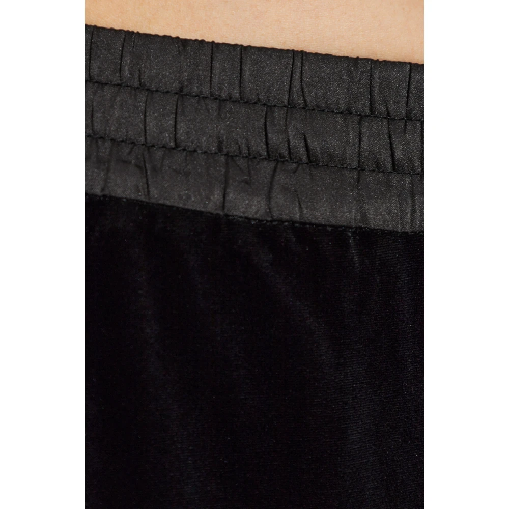 Emporio Armani Fluwelen loszittende broek Black Dames