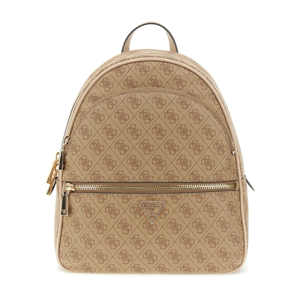 Guess Women's Brown Latte Logo Handbag Shoulder Bag - Backpacks - One Size - Bags