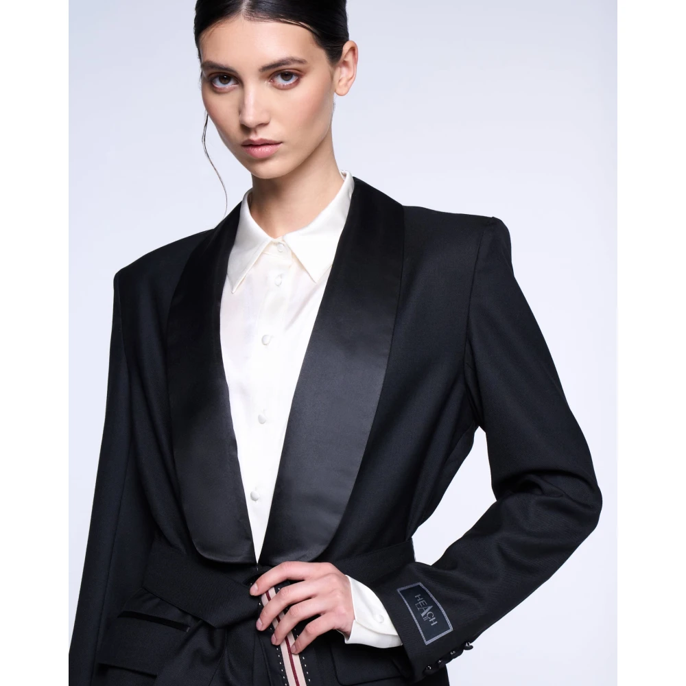 Silvian Heach Aansluitende Blazer met Riem Black Dames