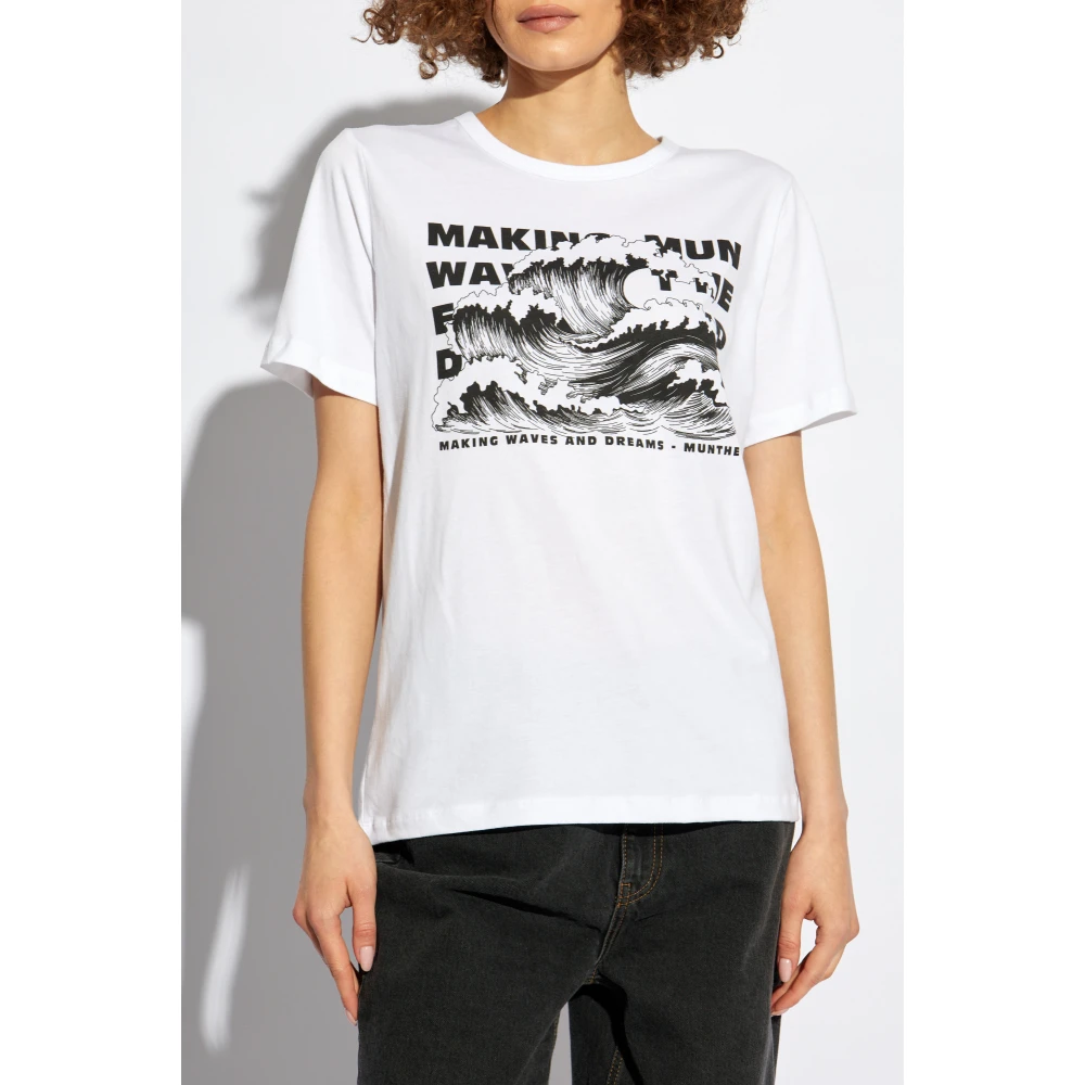 Munthe Bedrukt T-shirt White Dames