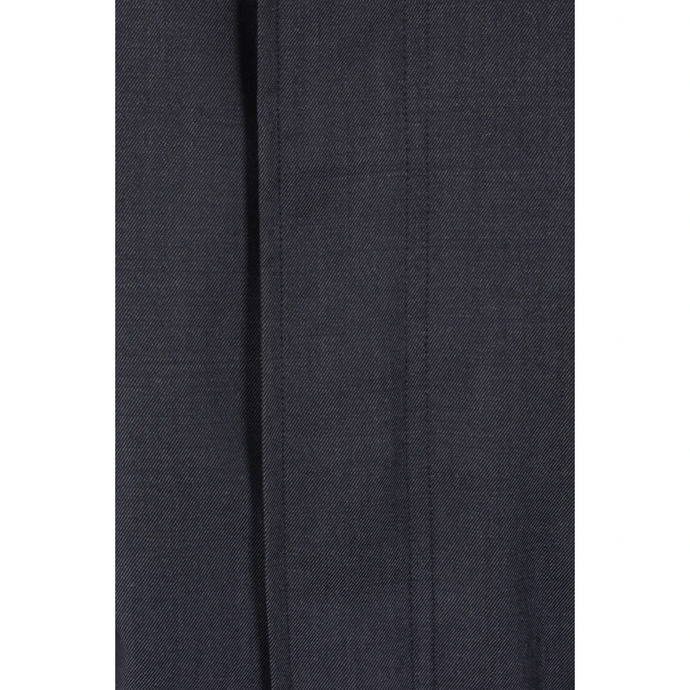 Comme des Garçons Blauwe Wol Mohair Volledige Rits Jas Blue Heren
