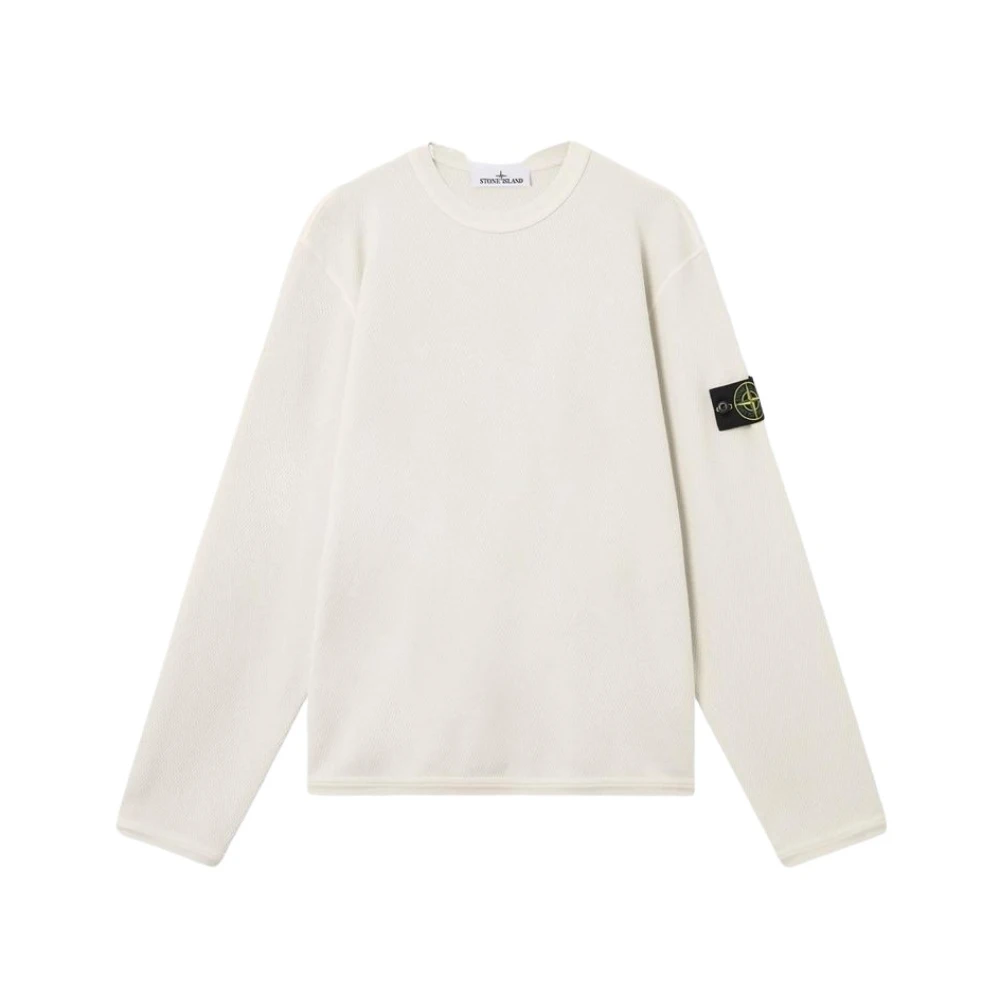 Stone Island Men's White Round-Neck Knitwear - Round-Neck Knitwear - L - Knitwear