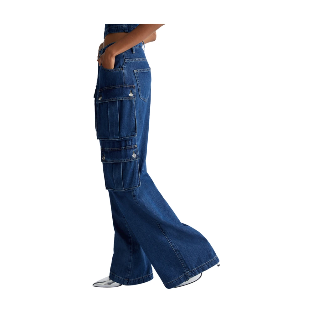 Liu Jo Blauwe Cargo Jeans Slim Fit Blue Dames
