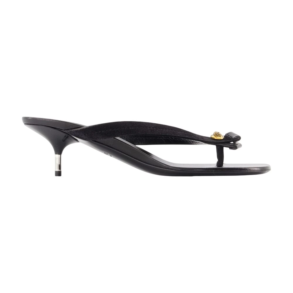 Versace Pumps- Size 50 – – Leather – Black - Female - Heeled Mules - Black - 5 Uk - Shoes