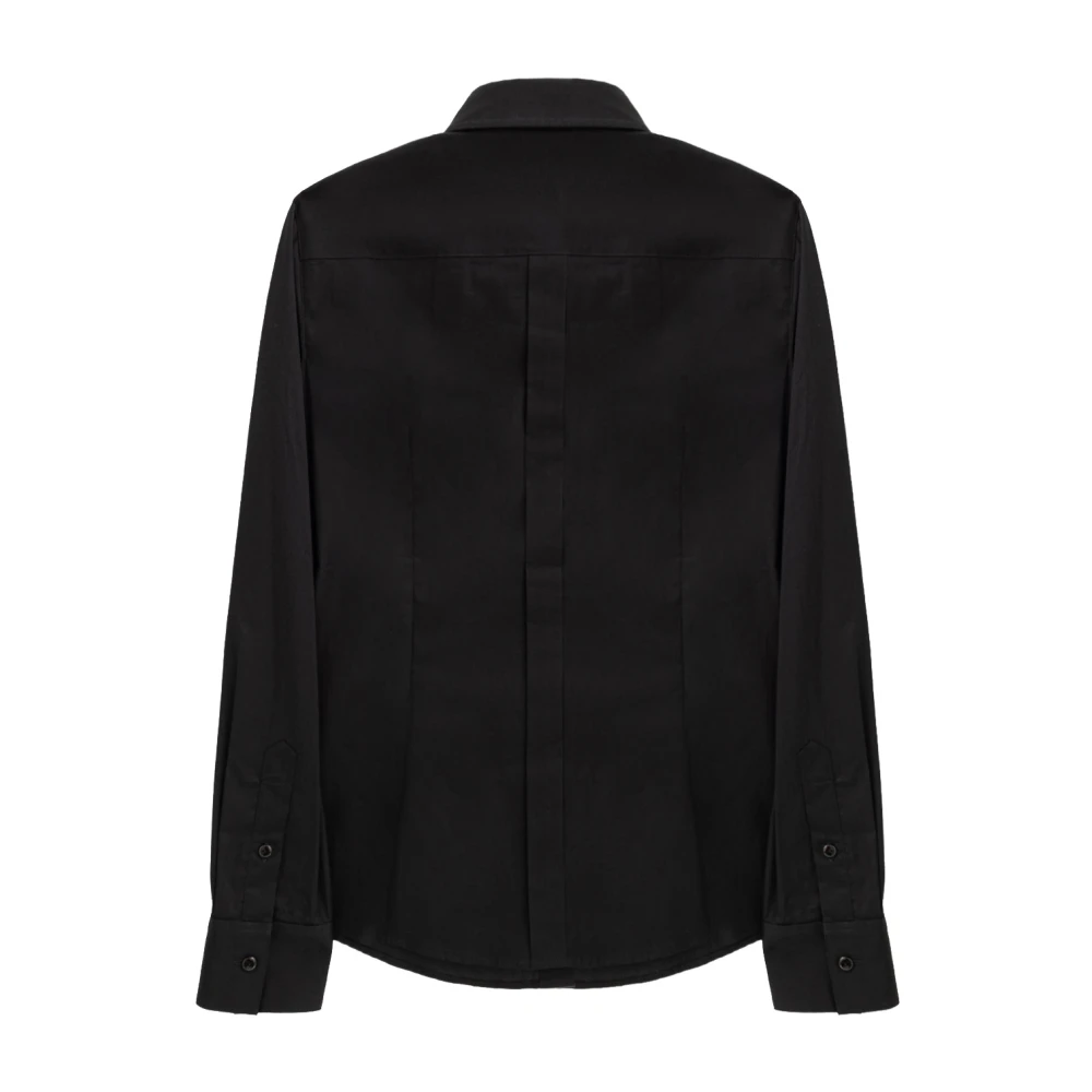 Dolce & Gabbana Zwarte Katoenen Overhemd Black Heren