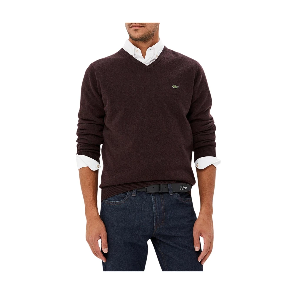 Lacoste Bruine Pullover Sweater Herfst-Winter Brown Heren