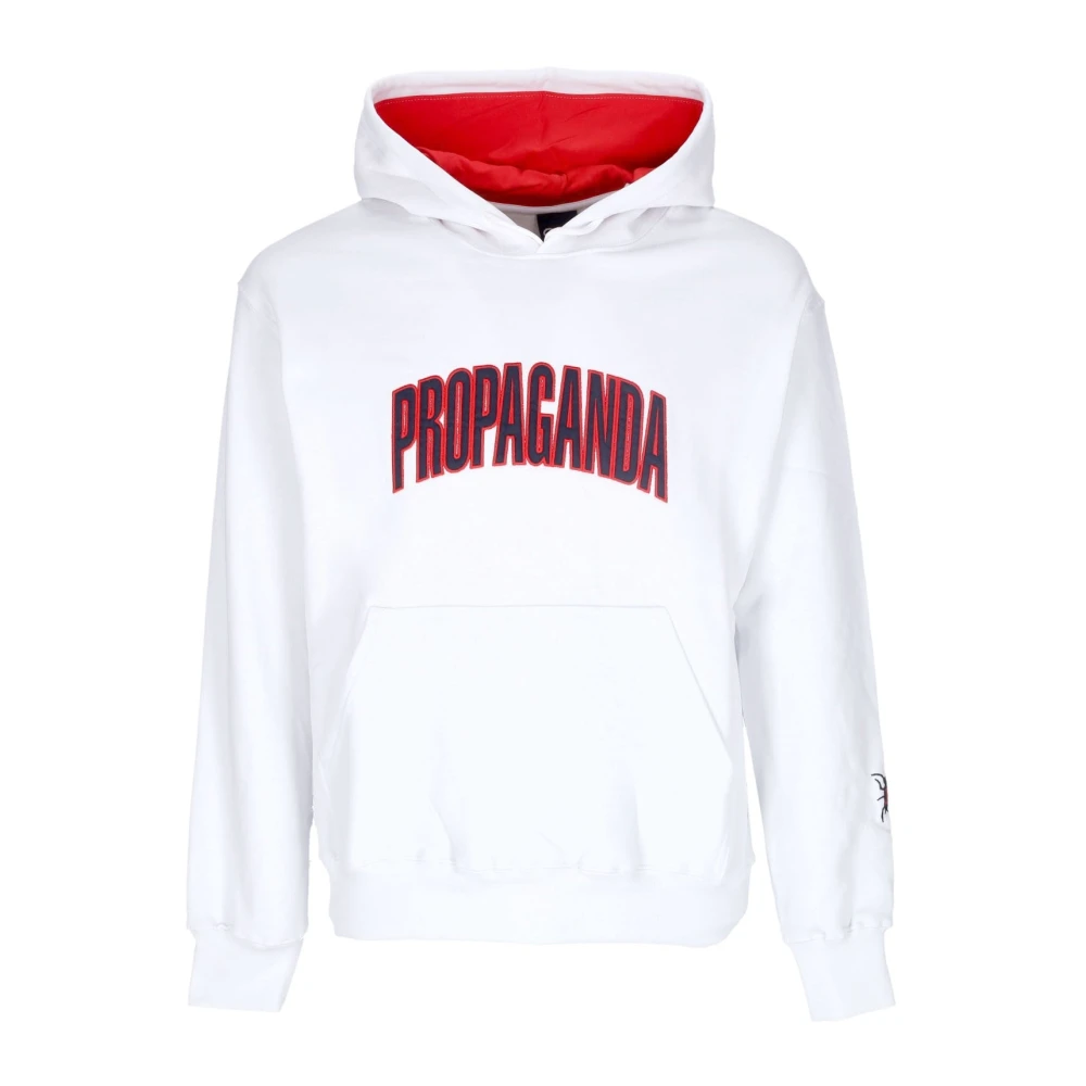 Propaganda College Hoodie Långärmad Vit White, Herr