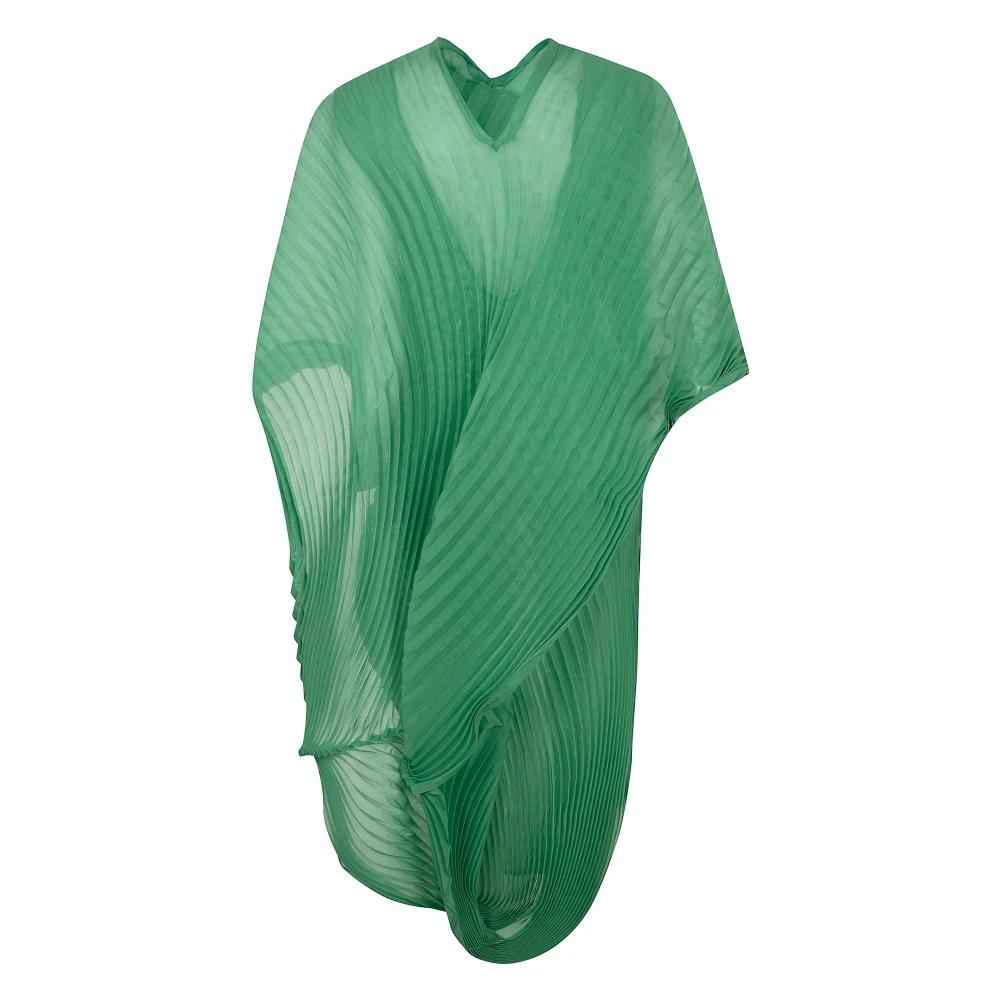 Issey Miyake Stijlvolle Wander Jurk voor Vrouwen Green Dames