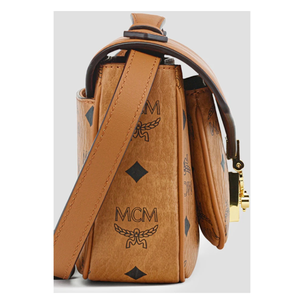 MCM Tracy Schoudertas in Visetos Brown Dames