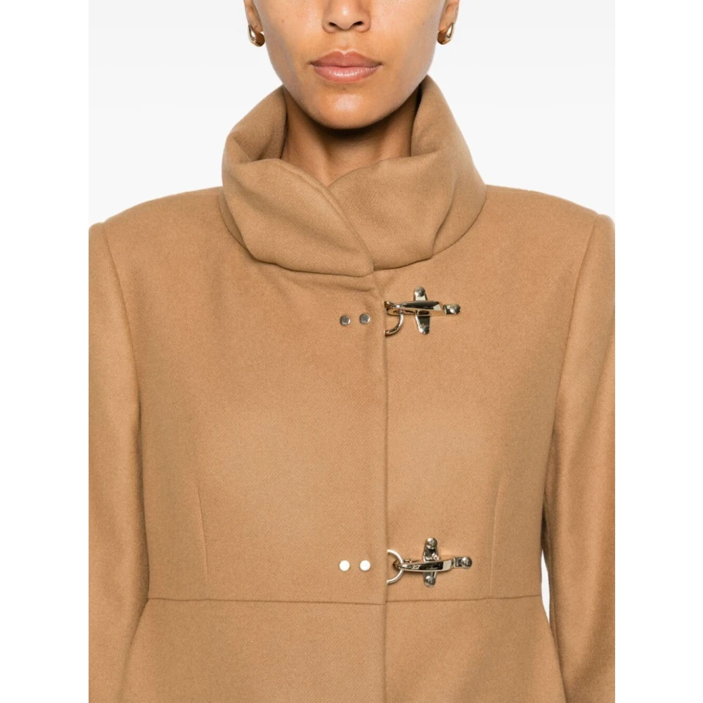 Fay Elegante Romantische Jas Brown Dames