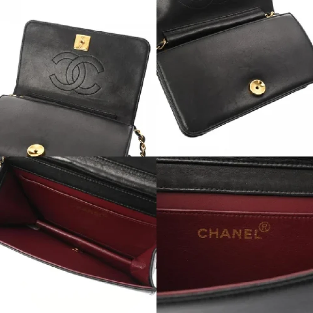 Chanel Vintage Pre-owned Leather wallets Black Dames
