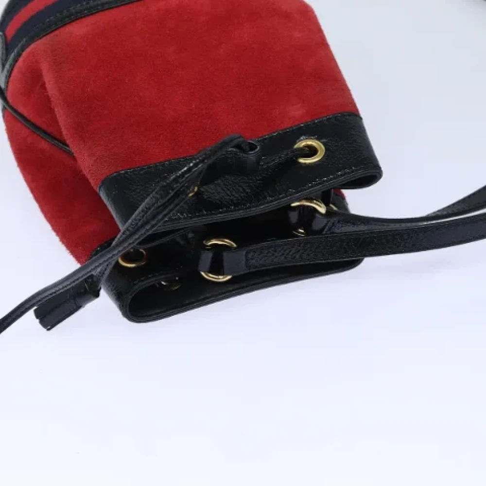 Gucci Vintage Pre-owned Suede gucci-bags Red Dames