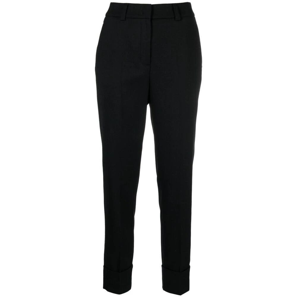 PESERICO Cropped Trousers Black Dames