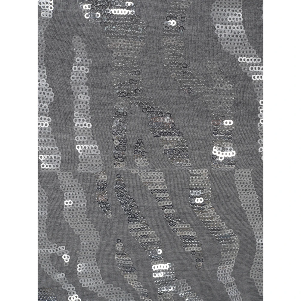 Rotate Birger Christensen Pailletten Midi Jurk Rotatie Collectie Gray Dames