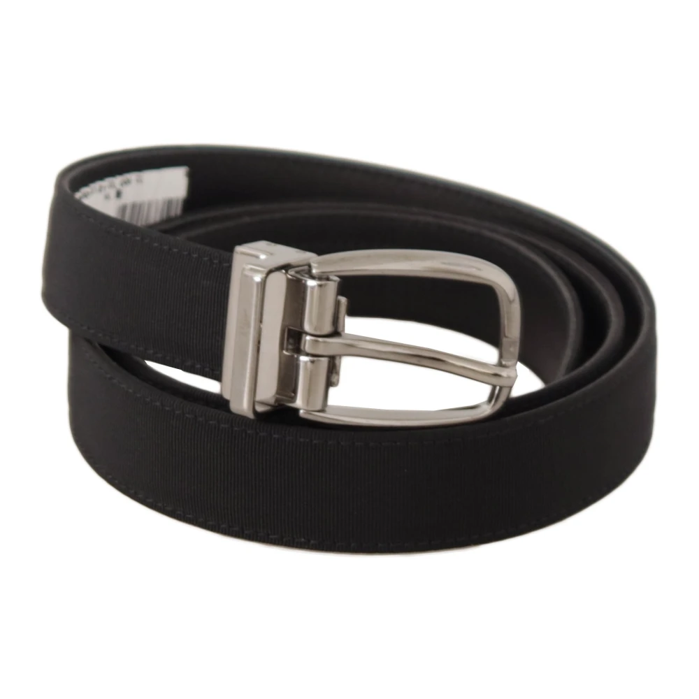 Dolce & Gabbana Elegante zwarte leren riem Black Heren