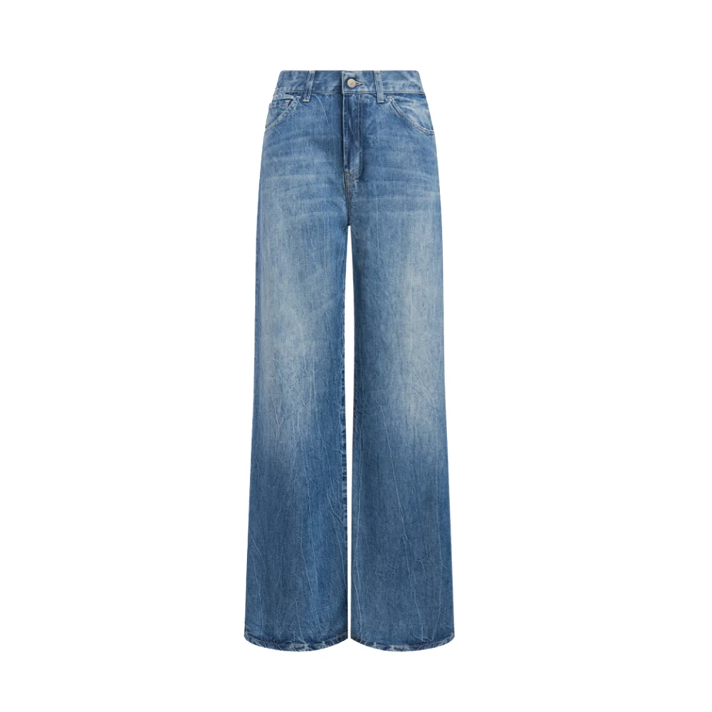 Dondup Blue Amber Jeans - Female - Wide Jeans - W26 - Jeans