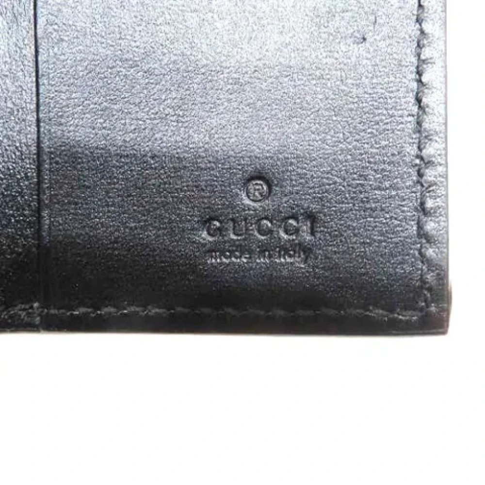 Gucci Vintage Tweedehands Zwarte Canvas Gucci Sleutel Etui Black Dames