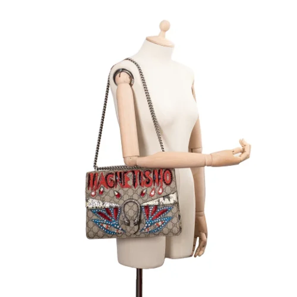 Gucci Vintage Pre-owned Canvas gucci-bags Beige Dames