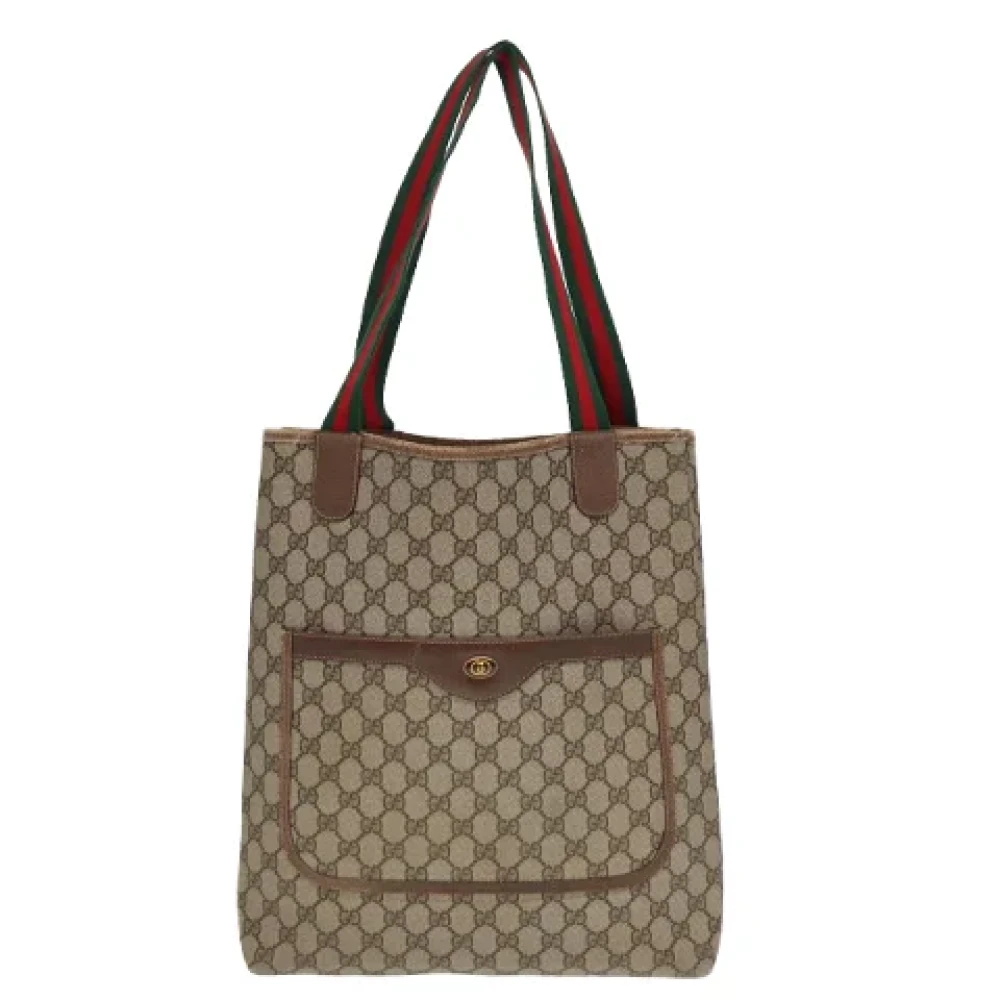 Gucci Vintage Pre-owned Fabric gucci-bags Beige Dames