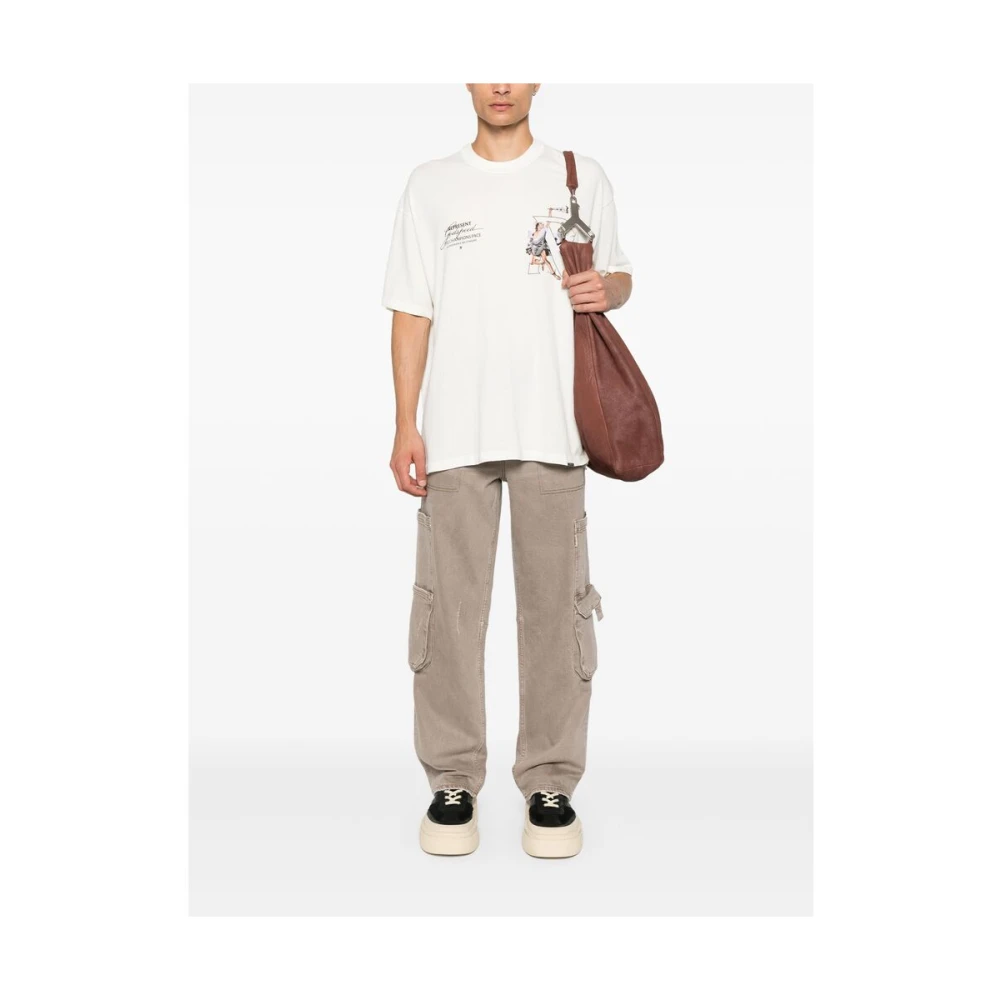 Represent T-shirt met Grafische Print en Ronde Hals White Heren