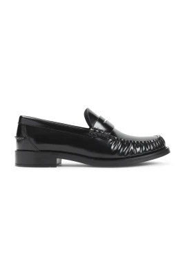 Klassiska Svarta Läderloafers