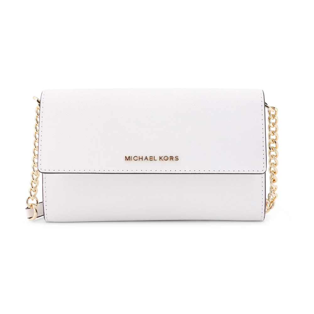 Michael Kors Witte Schoudertas met Dubbele Compartimenten White Dames