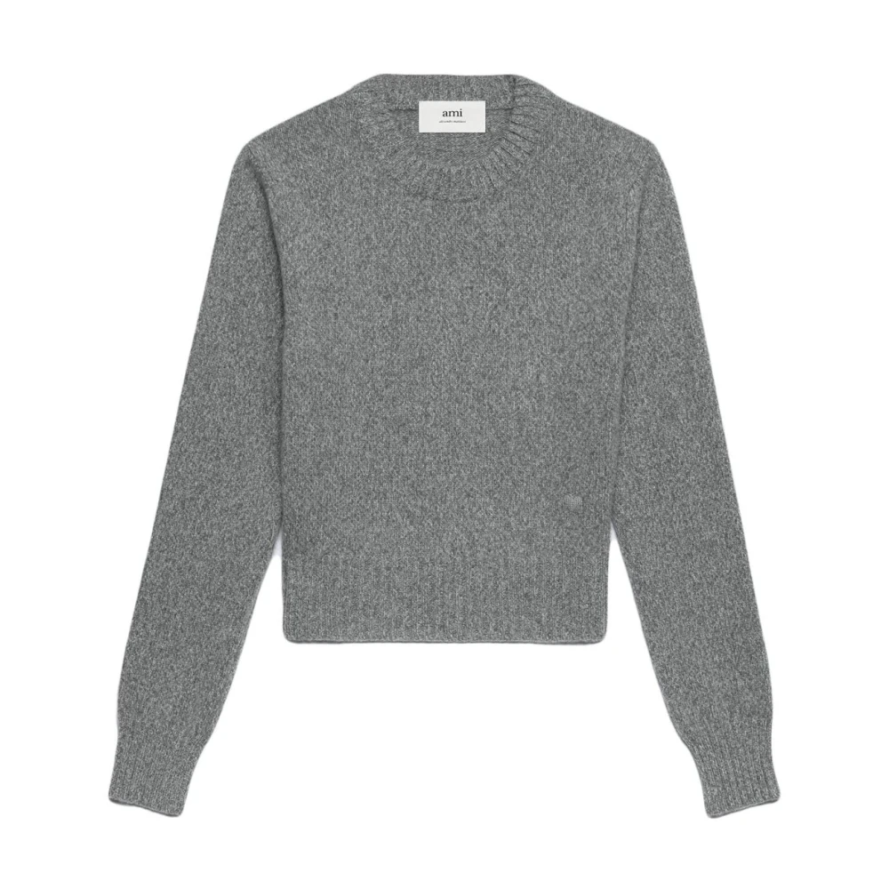 Ami Paris Cashmere Tröja i Grått Gray, Dam