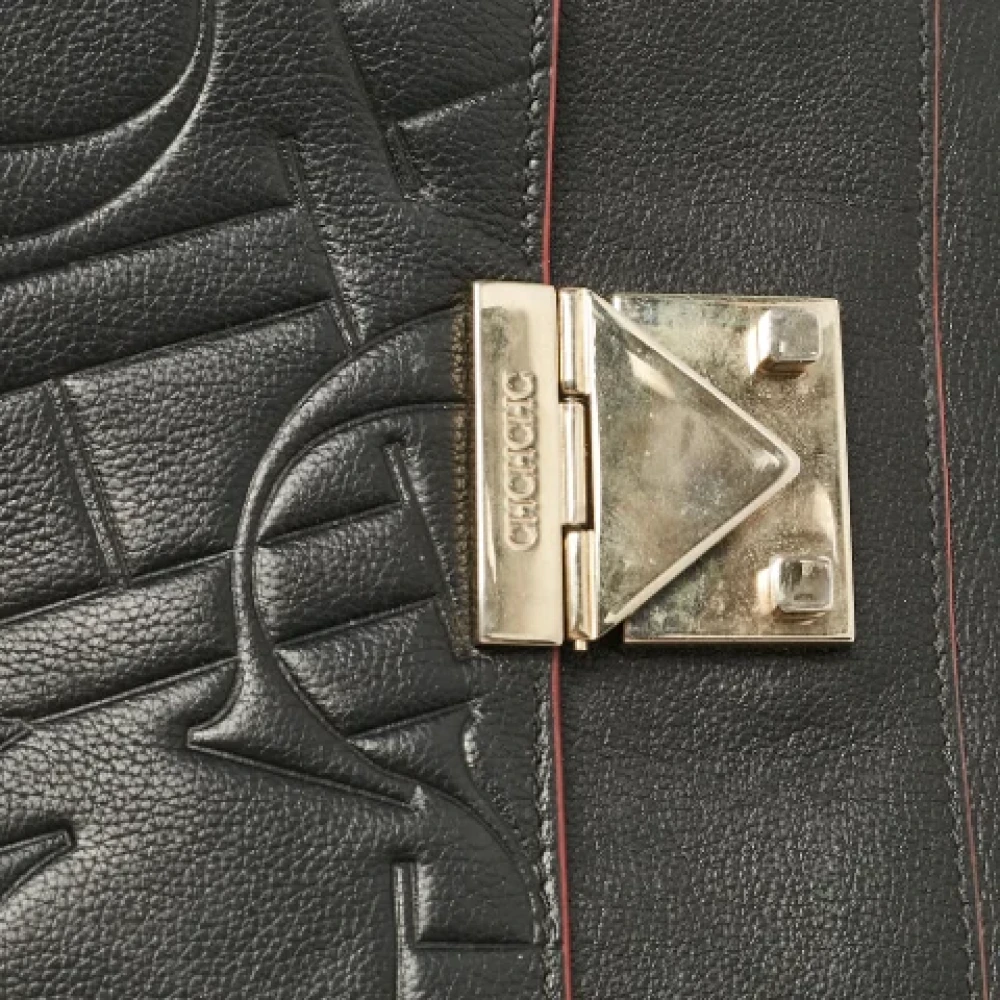 Carolina Herrera Pre-owned Leather handbags Black Dames