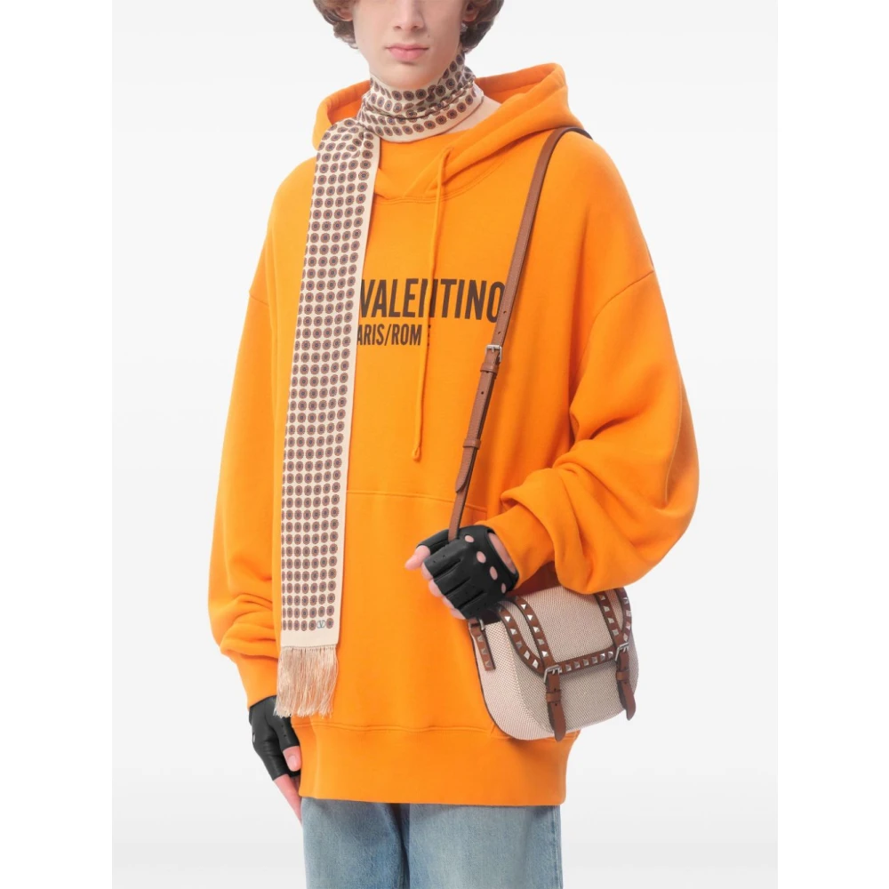 Valentino Oranje hoodie met logoprint Orange Heren