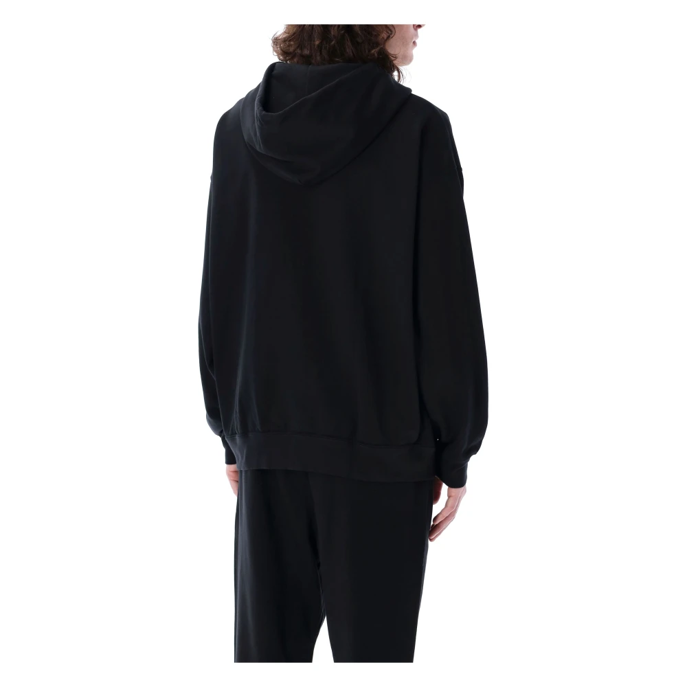 Y-3 Zwarte Gebreide Hoodie met Rits Ss25 Black Heren